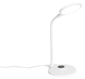 Lampă de masă și de perete alb, inclusiv led cu regulator tactil - joni