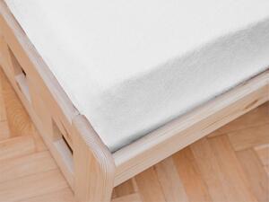 Cearsaf jersey pentru patut copii alb 60x120 cm
