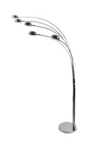 Brico Depôt Lampadar led, argintiu, 5 becuri, 2600 lm, 160 cm • goodhome coolah Ofertă