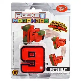 Jucarie convertibila morphers pocket - cifra 9, motocicleta