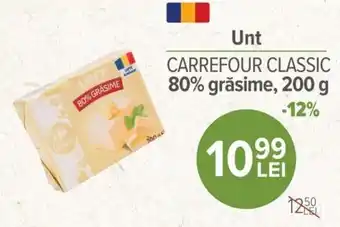 Carrefour Market Carrefour Classic Unt 80% grăsime, 200 g Ofertă