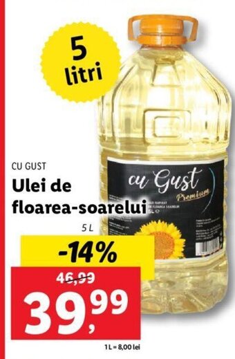 Lidl Cu gust ulei de floarea-soarelui 5l Ofertă