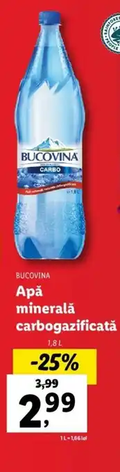 Lidl Bucovina apă minerală carbogazificată 1.8l Ofertă