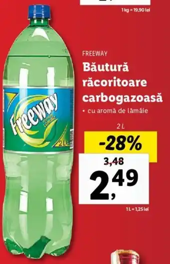 Lidl Freeway băutură răcoritoare carbogazoasă cu aromă de lămâie 2l Ofertă