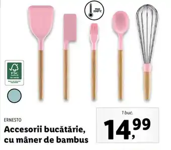 Lidl Ernesto accesorii bucătărie cu mâner de bambus 1 buc Ofertă