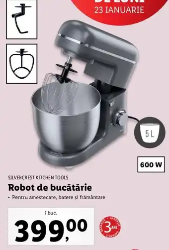 Silvercrest kitchen tools robot de bucătăroe pentru amestecare batere frământare 5l 600w 1 buc