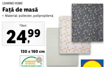 Lidl Livarno home față de masă 130 x 160 cm Ofertă