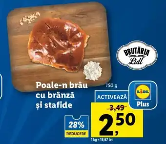 Lidl Lidl brutăria poale-n brâu cu brânză și stafide 150g Ofertă