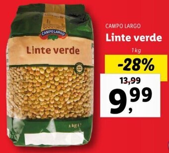 Lidl Campo largo linte verde 1kg Ofertă
