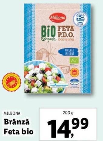 Lidl Milbona brânză feta bio 200g Ofertă