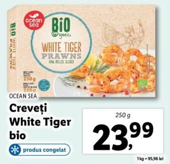 Lidl Ocean sea creveți white tiger bio 250g Ofertă