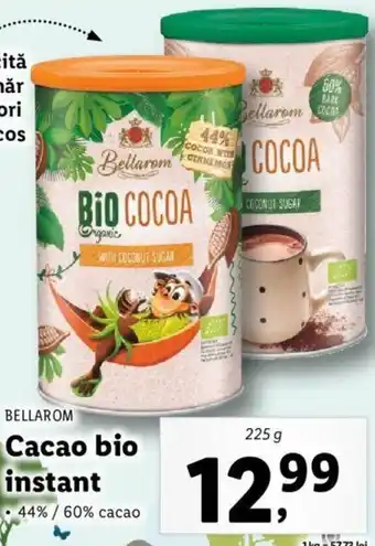 Lidl Bellarom cacao bio instant 44% / 60% cacao 225g Ofertă