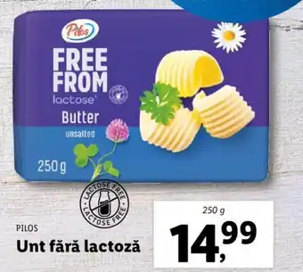 Lidl Pilos unt fără lactoză 250g Ofertă
