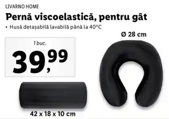 Livarno home pernă viscoelastică pentru gât 1 buc