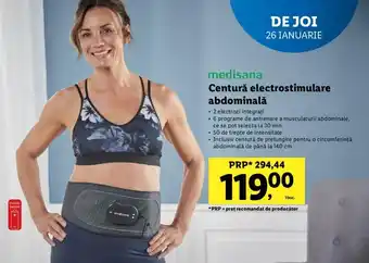 Lidl Medisana centură electrosimulare abdominală Ofertă