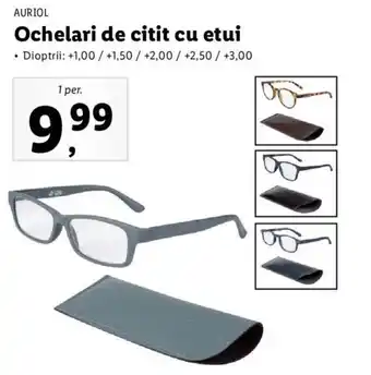 Auriol ochelari de citit cu etui dioptrii +1.00 / +1.50 / +2.00 / +2.50 /  +3.00 1 per