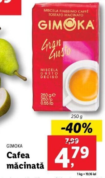 Lidl Gimoka cafea măcinată 250g Ofertă
