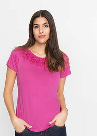 Bonprix Bluză carmen cu dantelă Ofertă