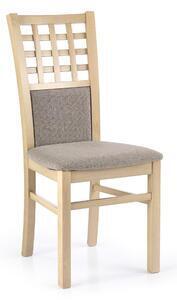 Scaun tapitat gerard 3, fag/stofa gri, 44x43x96 cm