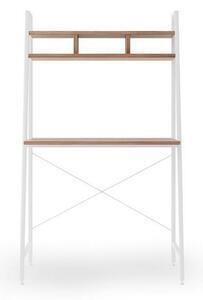 Birou minimalist narvik b2, alb/sonoma, 86x46x142 cm