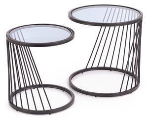 Set 2 masute de cafea antilla negru