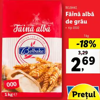 Lidl Belbake făină alba de grâu tip 000 1kg Ofertă