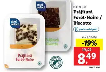 Lidl Chef select prăjitură forêt-noire / biscotto 250g / 300g Ofertă