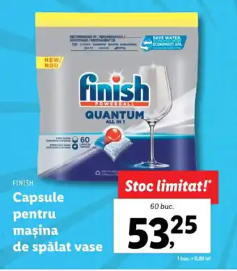 Lidl Finish capsule pentru pentru mașina de spălat vase 60 buc Ofertă