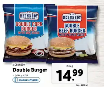 Lidl Mcennedy double burger porc / vită 300g Ofertă