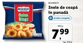 Lidl Mcennedy inele de ceapă în panadă 450g Ofertă