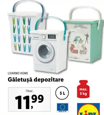 Lidl Livarno home găletușă depozitare 5l max 5kg 1 buc Ofertă