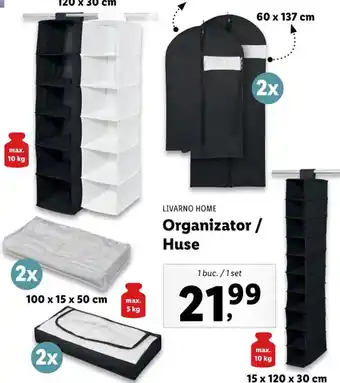 Lidl Livarno home organizator / huse 1 buc / 1 set Ofertă