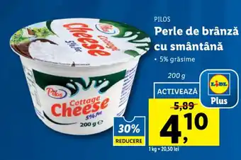 Lidl Pilos perle de bârnză cu smântână 5% grăsime 200g Ofertă