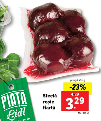 Lidl Lidl piața sfeclă roșie fiartă pungă 500g Ofertă