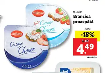 Lidl Milbona brânzică proaspătă 200g Ofertă