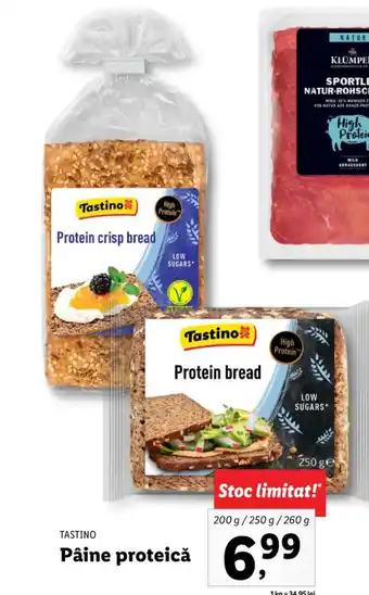 Lidl Tastino pâine proteică 200 / 250 / 260g Ofertă