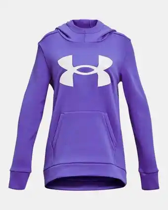 Girls' armour fleece® glitter hoodie