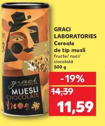 Kaufland Graci laboratories cereale de tip musli fructe / nuci / ciocolată 500g Ofertă