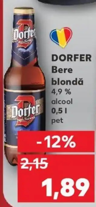 Dorfer bere blondă 4.9% 0.5l pet