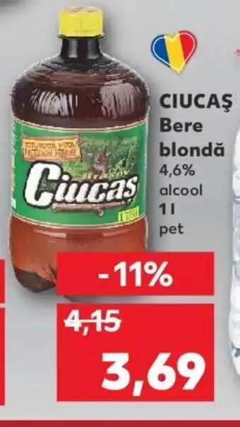 Kaufland Ciucaș bere blondă 4.6% alcool 1l pet Ofertă