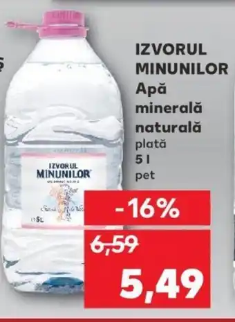 Kaufland Izvorul minunilor apă minerală naturală plată 5l Ofertă