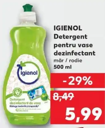 Kaufland Igienol detergent pentru vase dezinfectant măr / rodie 500ml Ofertă