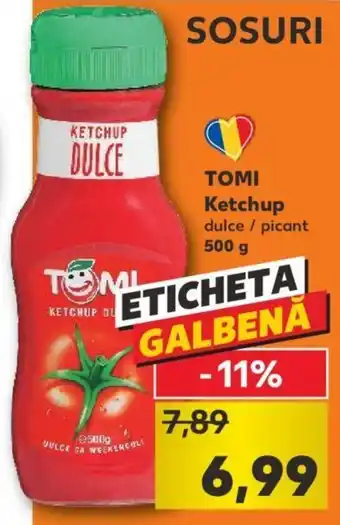 Kaufland Tomi ketchup dulce / picant 500g Ofertă