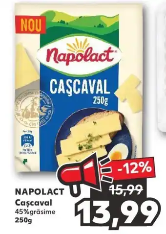 Kaufland Napolact cașcaval 45% grăsime 250g Ofertă