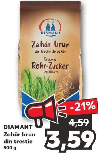 Kaufland Diamant zahăr brun din trestie 500g Ofertă