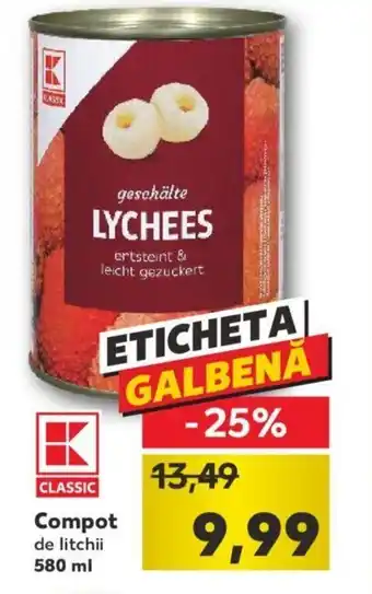 Kaufland Kaufland classic compot de litchii 580ml Ofertă