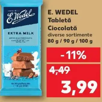 Kaufland E. Wedel tabletă ciocolată diverse sortimente 80g / 90g / 100g Ofertă