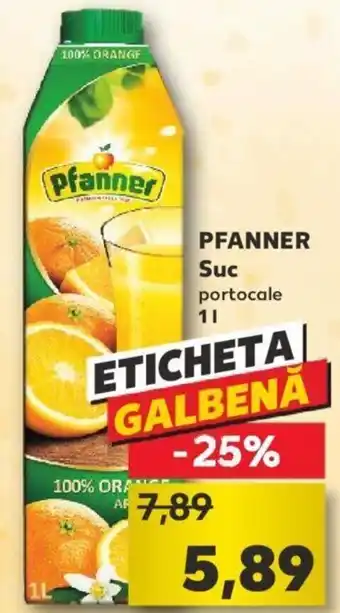 Kaufland Pfanner suc portocale 1l Ofertă