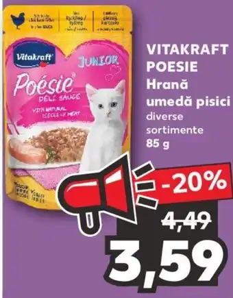 Kaufland Vitakraft poesie hrană umedă pisici diversi sortimente 85g Ofertă