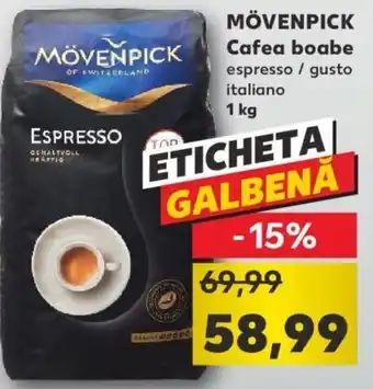 Kaufland Mövenpick cafea boabe espresso / gusto italiano 1kg Ofertă